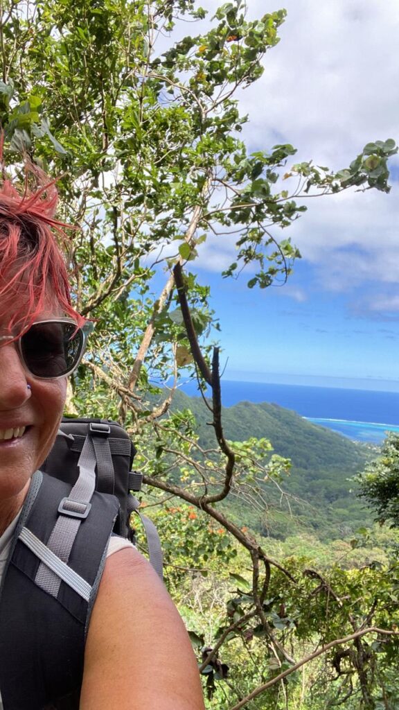 woman hiking in Moorea